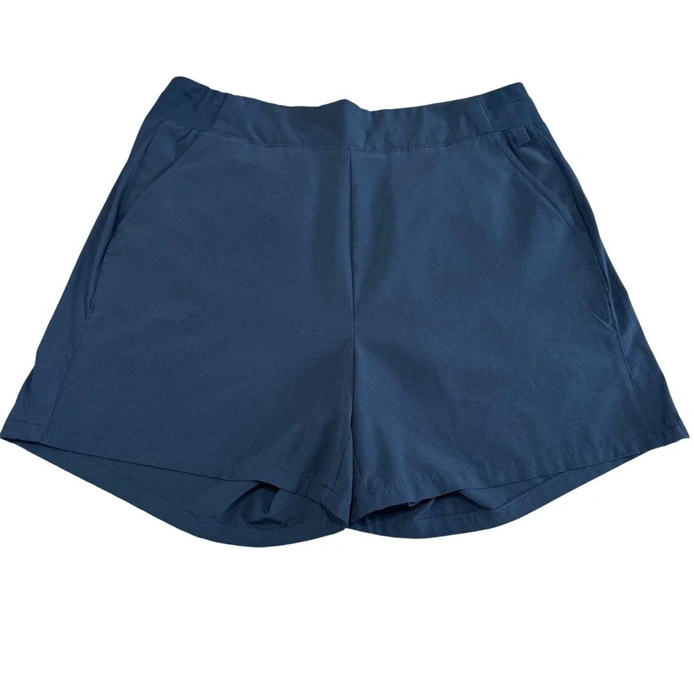The American Outdoorsman Womens Black Hiking Utility Shorts Size L Elastic Waist